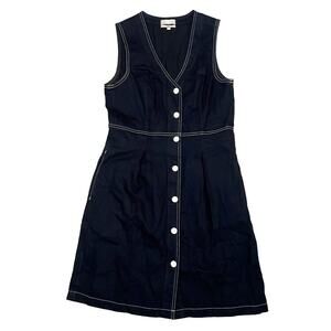 Father's Daughter LA Patti Vest Mini Dress Dark Japanese Denim Indigo Medium